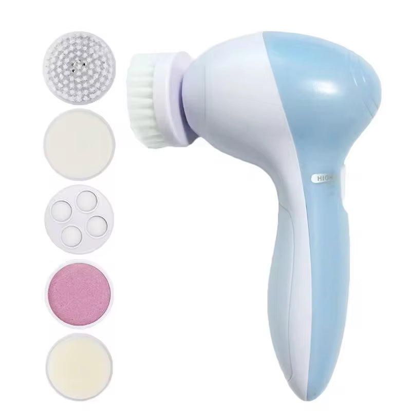 View details for Electric 5 in 1 Electric Facial Cleaner Brush Wash Machine Spa Skin Care Massage Blackhead Cleaning Facial Cleanser Tools Electric 5 in 1 Electric Facial Cleaner Brush Wash Machine Spa Skin Care Massage Blackhead Cleaning Facial Cleanser