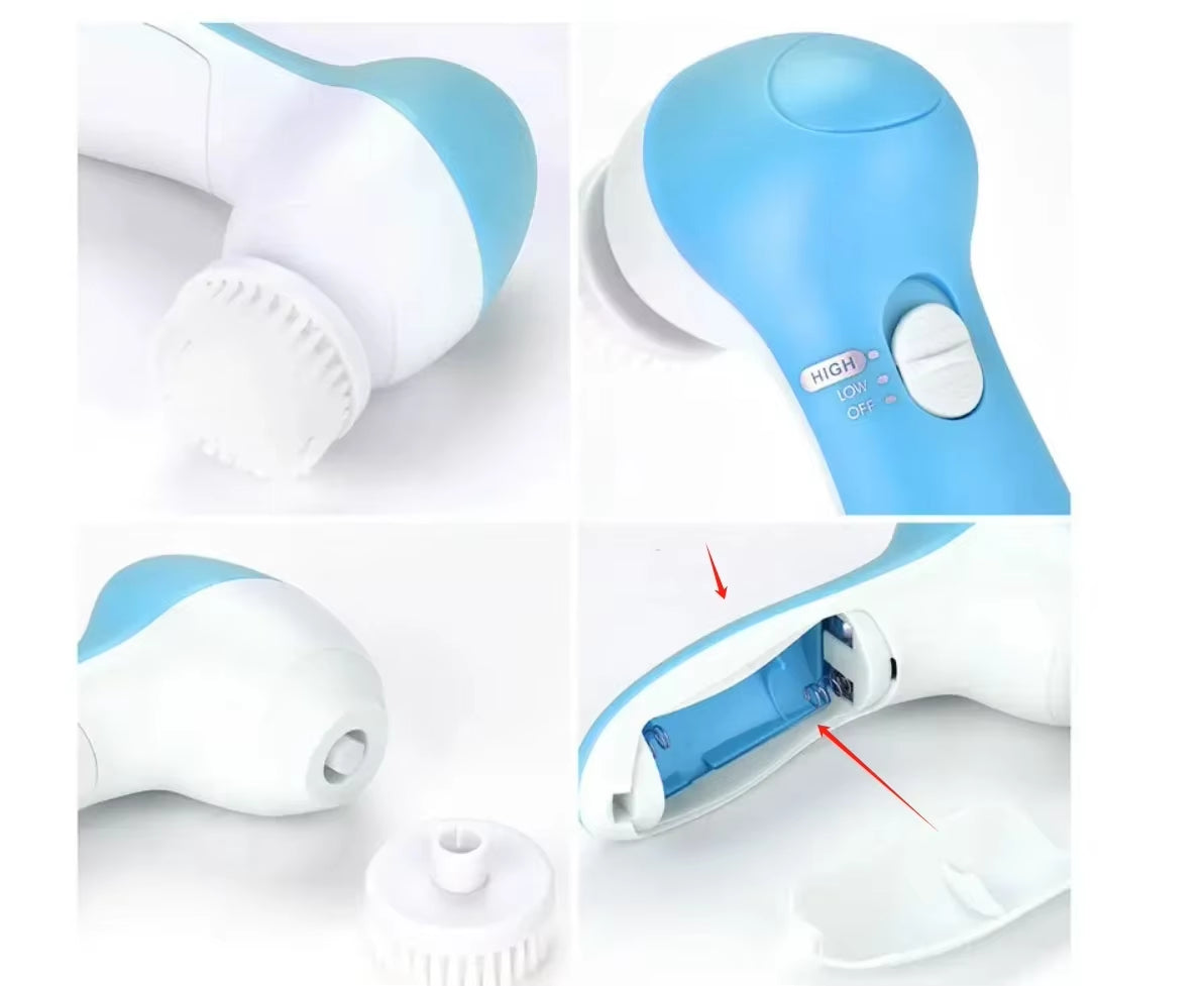 View details for Electric 5 in 1 Electric Facial Cleaner Brush Wash Machine Spa Skin Care Massage Blackhead Cleaning Facial Cleanser Tools Electric 5 in 1 Electric Facial Cleaner Brush Wash Machine Spa Skin Care Massage Blackhead Cleaning Facial Cleanser