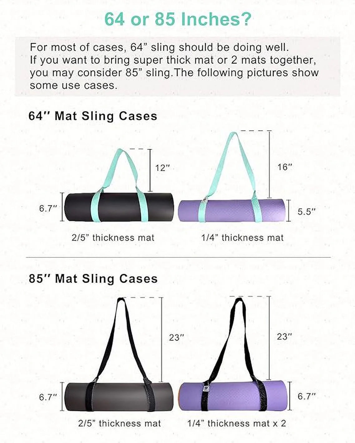 View details for Yoga Mat Holder (Mat Not Incl.), Adjustable Yoga Mat Carrier, Turquoise Yoga Mat Holder (Mat Not Incl.), Adjustable Yoga Mat Carrier, Turquoise