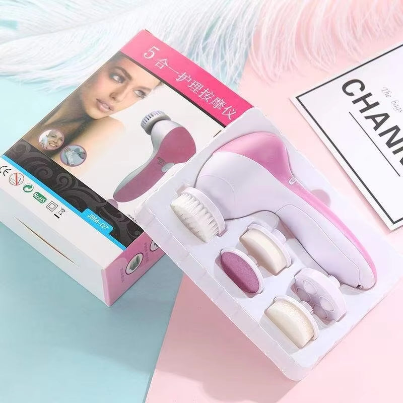 View details for Electric 5 in 1 Electric Facial Cleaner Brush Wash Machine Spa Skin Care Massage Blackhead Cleaning Facial Cleanser Tools Electric 5 in 1 Electric Facial Cleaner Brush Wash Machine Spa Skin Care Massage Blackhead Cleaning Facial Cleanser