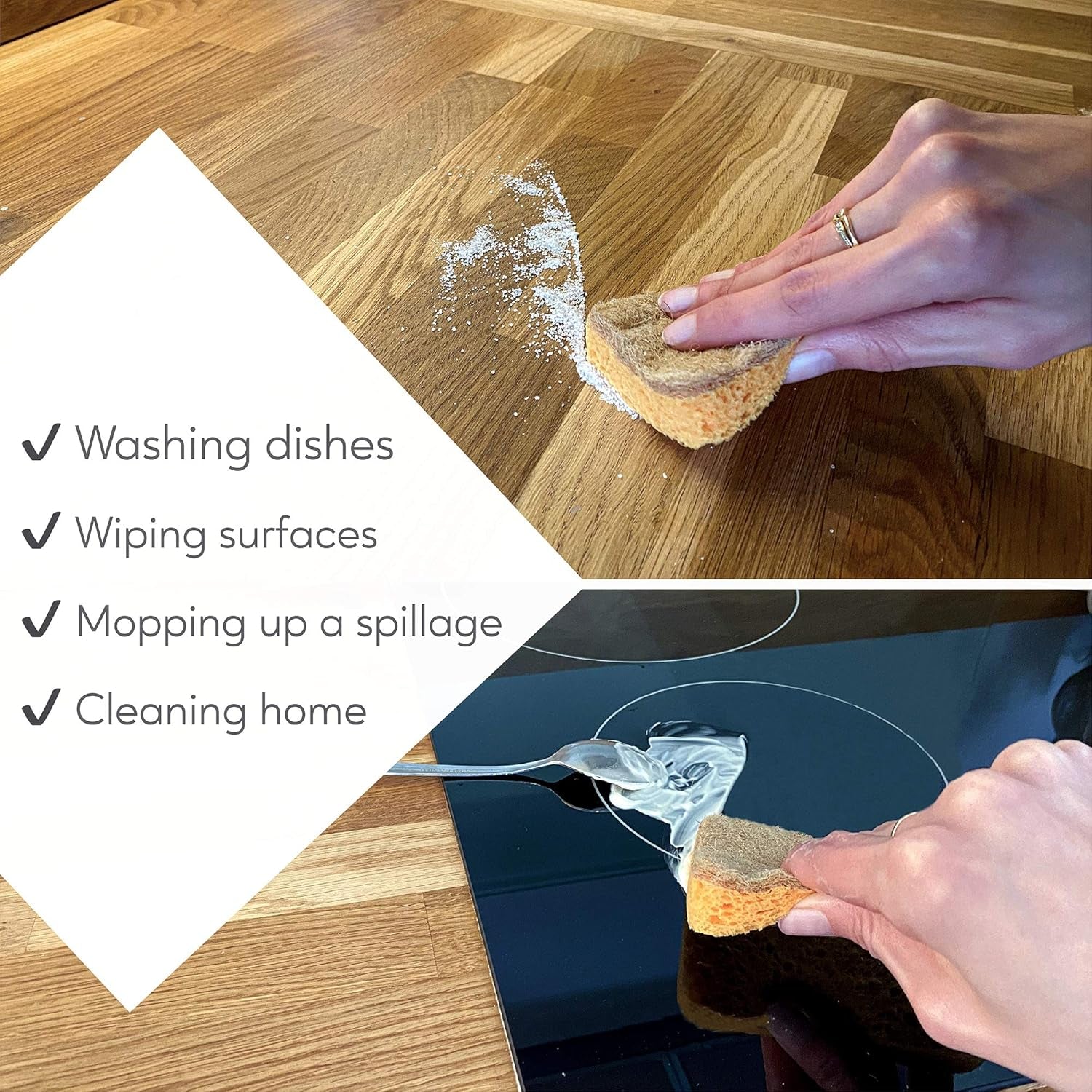 View details for Natural Plant Based Scrub Sponges (3 Pack), Non-Scratch, Biodegradable Eco Scourers for Kitchen and Bathroom Natural Plant Based Scrub Sponges (3 Pack), Non-Scratch, Biodegradable Eco Scourers for Kitchen and Bathroom
